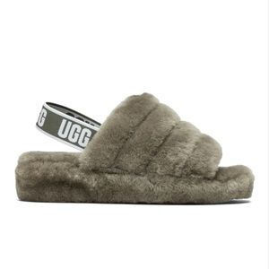 Burnt olive Ugg Fluff Yeah slide